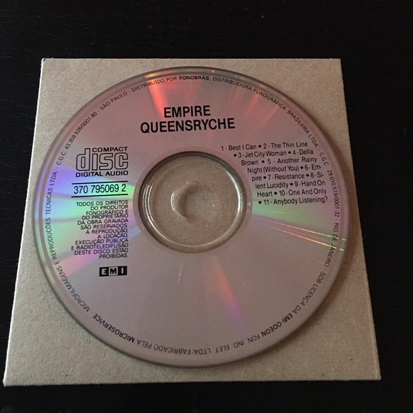 QUEENSRYCHE EMPIRE CD 11 TRACKS 1990 audio - Picture 1 of 3